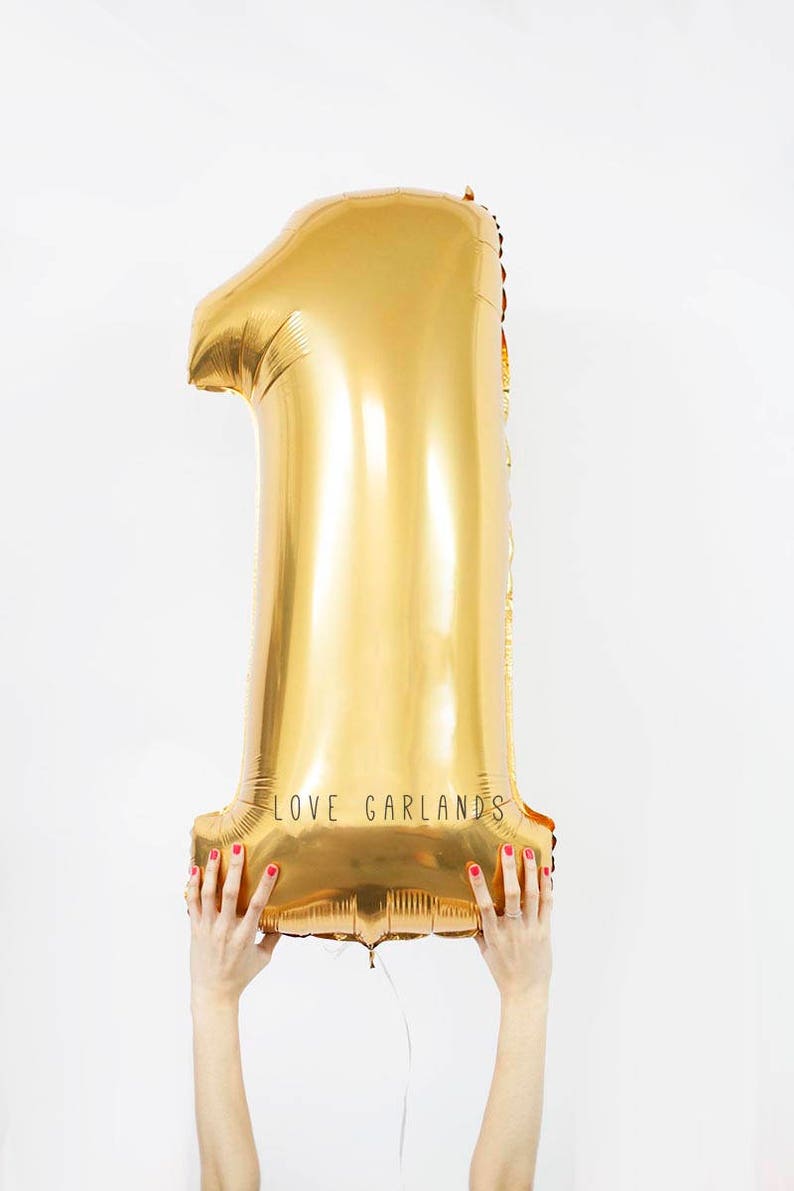 40 Inch Gold Balloon Number One Balloon 40 Metallic Gold Number Balloon Giant Gold Balloons Giant Gold Number Balloon 40 One Balloon
