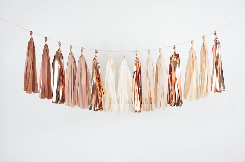 Neutral Tassel Garland Brown Ombre Tassel Garland Neutral Etsy