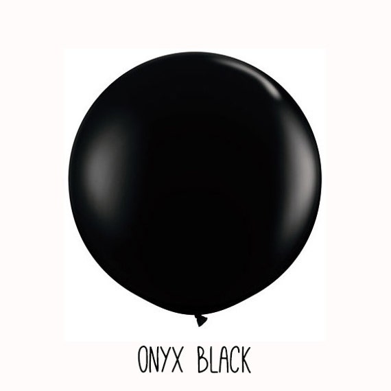 Wedding Balloon, Wedding Reception Balloon, Bridal Shower Balloon, Baby Shower Balloon - 36" Round Onyx Black Balloon Only Il_570xn