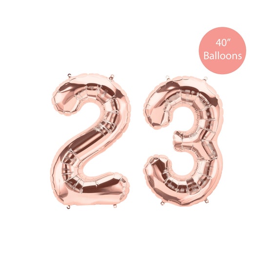 40" Rose Gold 23 Balloon, 40 Inch Rose Gold Balloon, Rose Gold 23 Balloon, Giant 23 Balloon, Twenty Three Balloon, Rose Gold Balloons Il_570xn