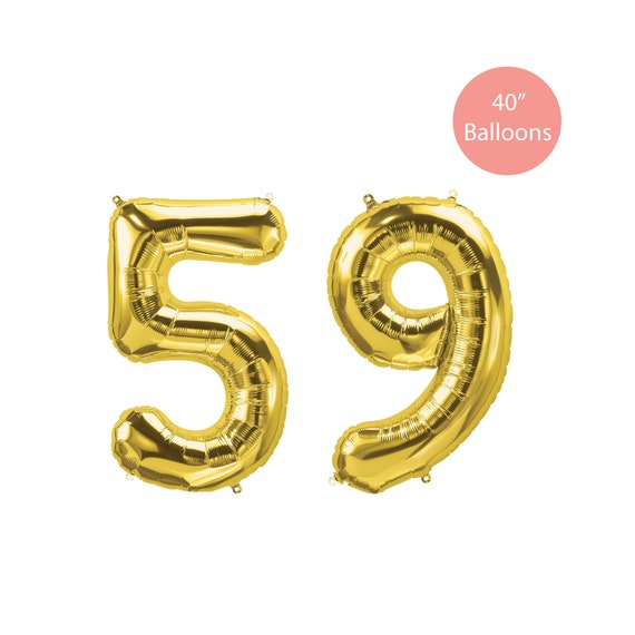 59 Gold Number Balloon, 59 Gold Balloons, Gold 59 Balloon, Jumbo 59 Balloons, 59 Birthday Balloons, 59 Balloons, Fifty Nine Gold Balloons Il_570xn