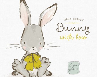Bunny Illustration Etsy Bunny Illustration Etsy
