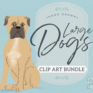 Dog clipart - filled with many breeds like dalmation clipart, golden retrieves and more, perfect for dog lover projects and art prints