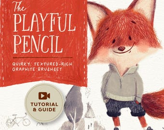 Zabawny ołówek do szkicowania i pędzle z futrem zwierzęcym do Procreate