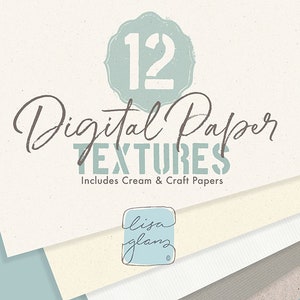 Craft and Cream Digital Papers: Eine Sammlung von digitalen Kraftpapier Texturen in A3 und 12x12 Zoll Papieren