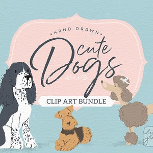 Entzückende Hunde-Cliparts - gefüllt mit vielen Rassen wie Corgis-Cliparts, Pudel, Scotty und mehr, perfekt für Hundeliebhaber-Projekte und Kunstdrucke