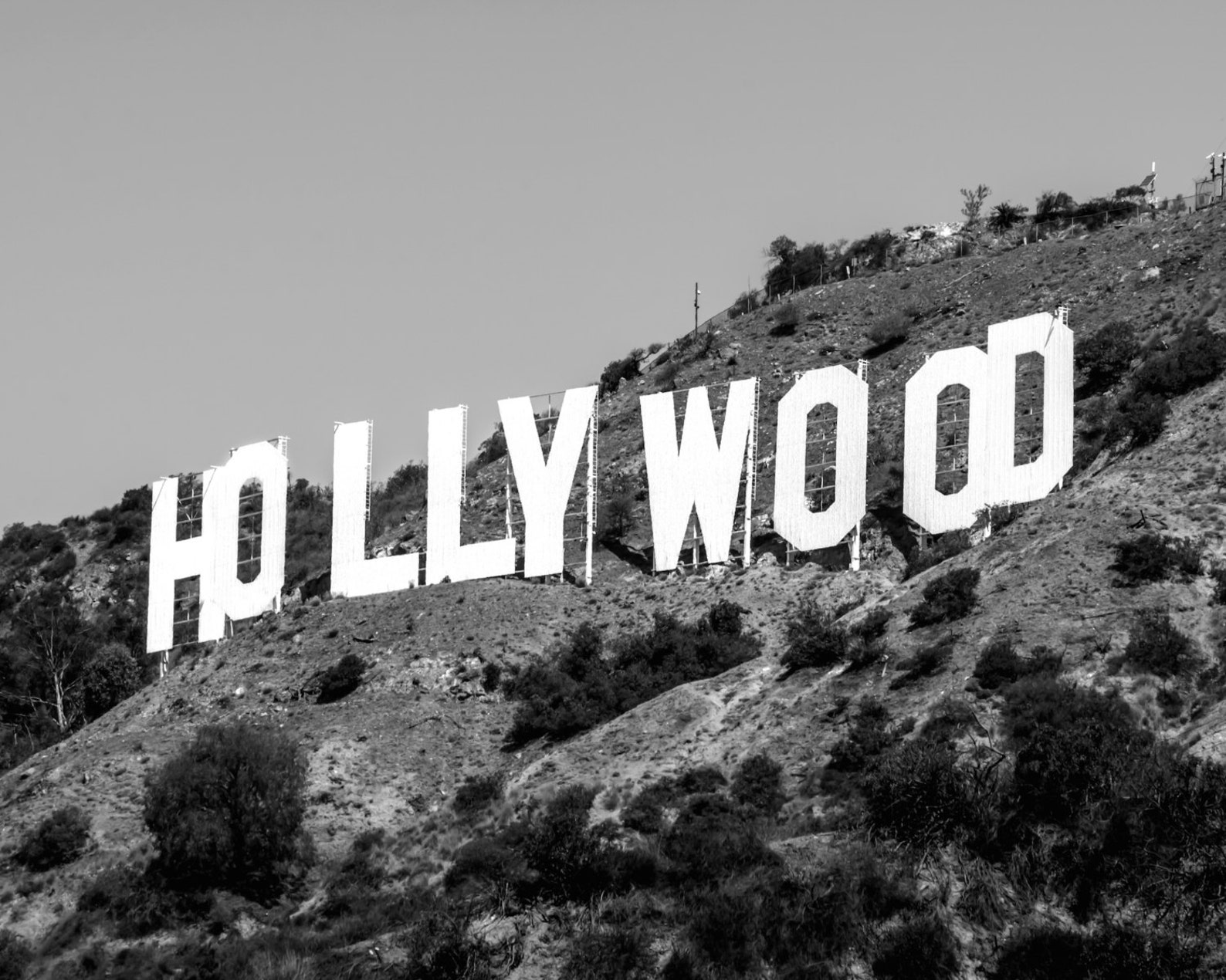 Hollywood Wall Art, Black Wall Art, Hollywood Print, Hollywood