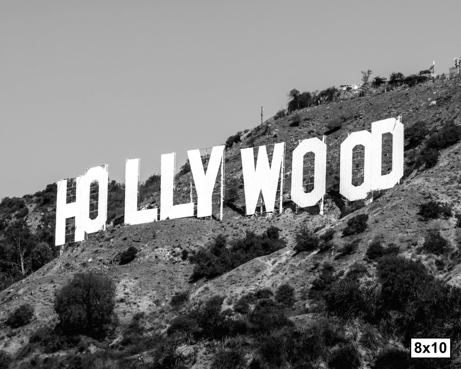 Hollywood Wall Art, Black Wall Art, Hollywood Print, Hollywood