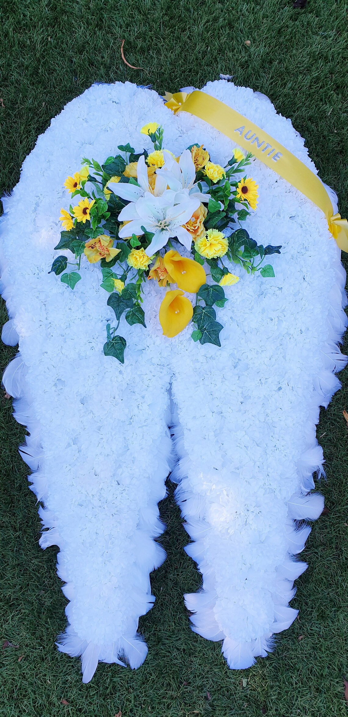 2FT Angel Wings Silk Artificial Funeral Flowers Etsy