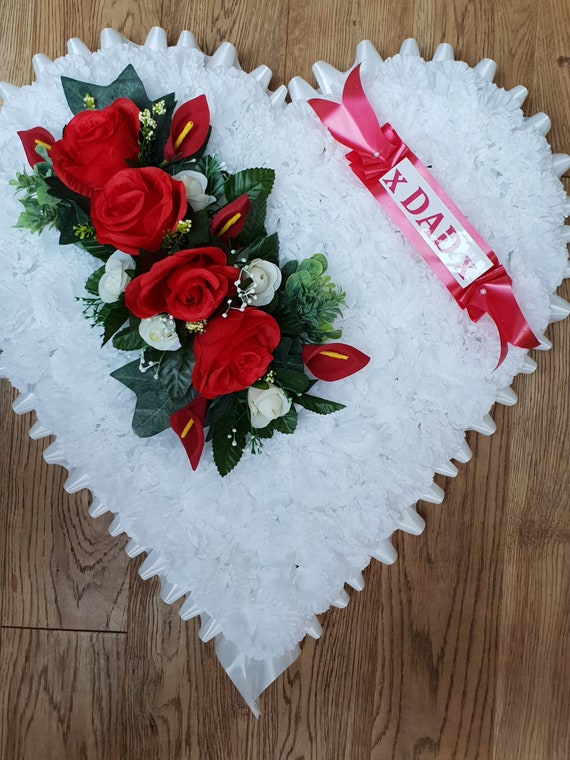 All The Bright Colors Heart Shaped Tribute Wreath