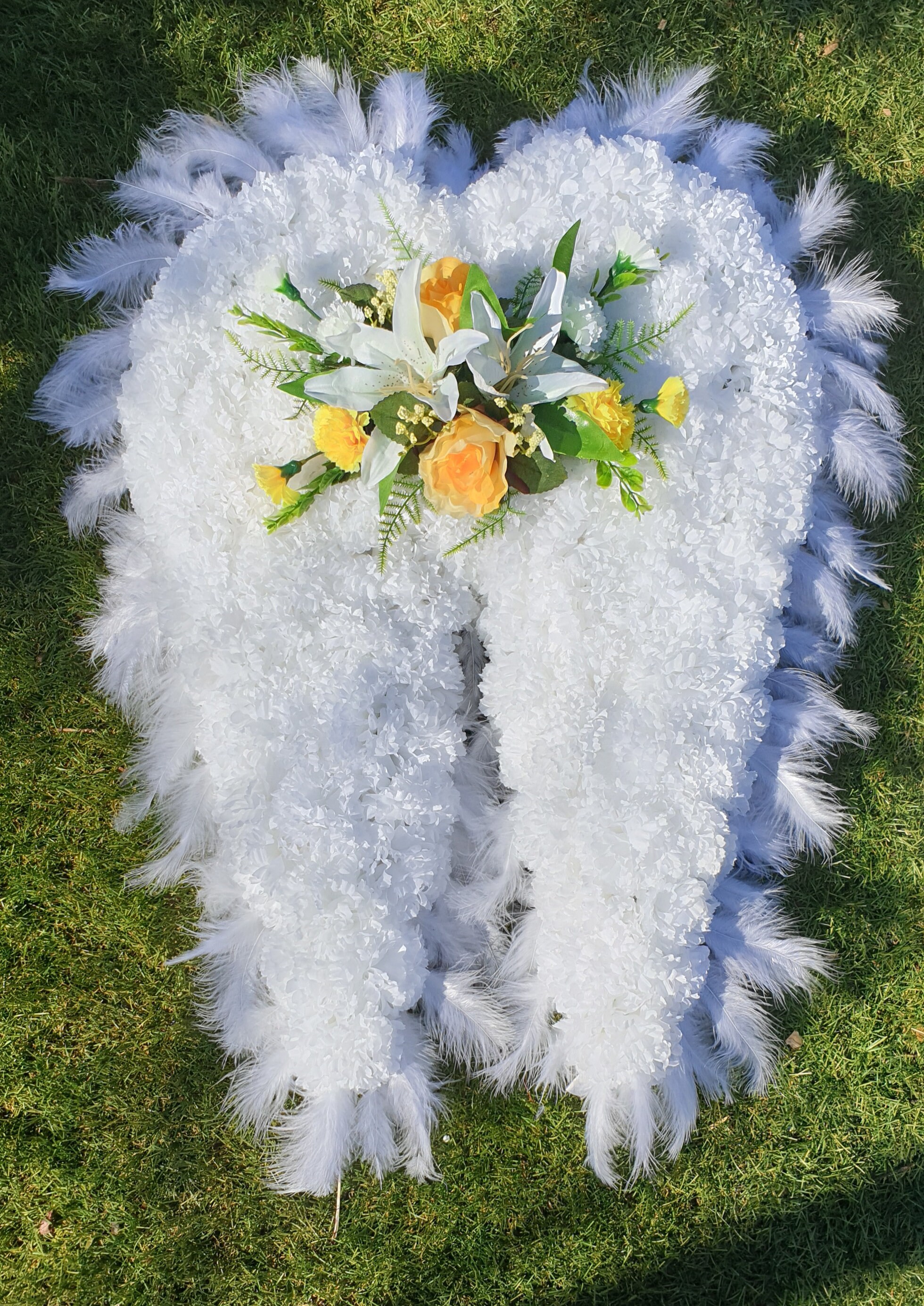 2FT Angel Wings Silk Artificial Funeral Flowers | Etsy