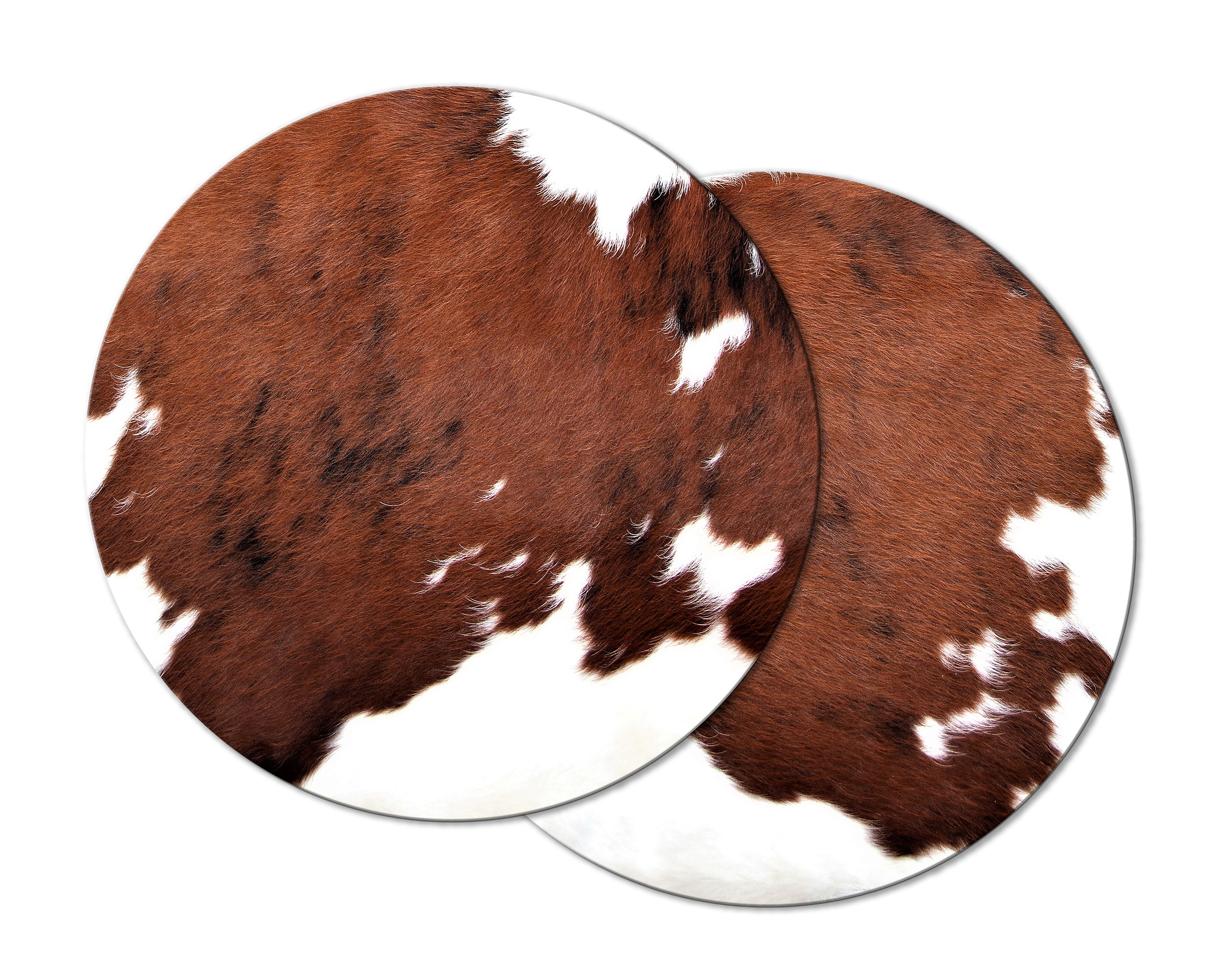 Faux Cowhide Round Oval Wedge Placemat For Round Tables Etsy