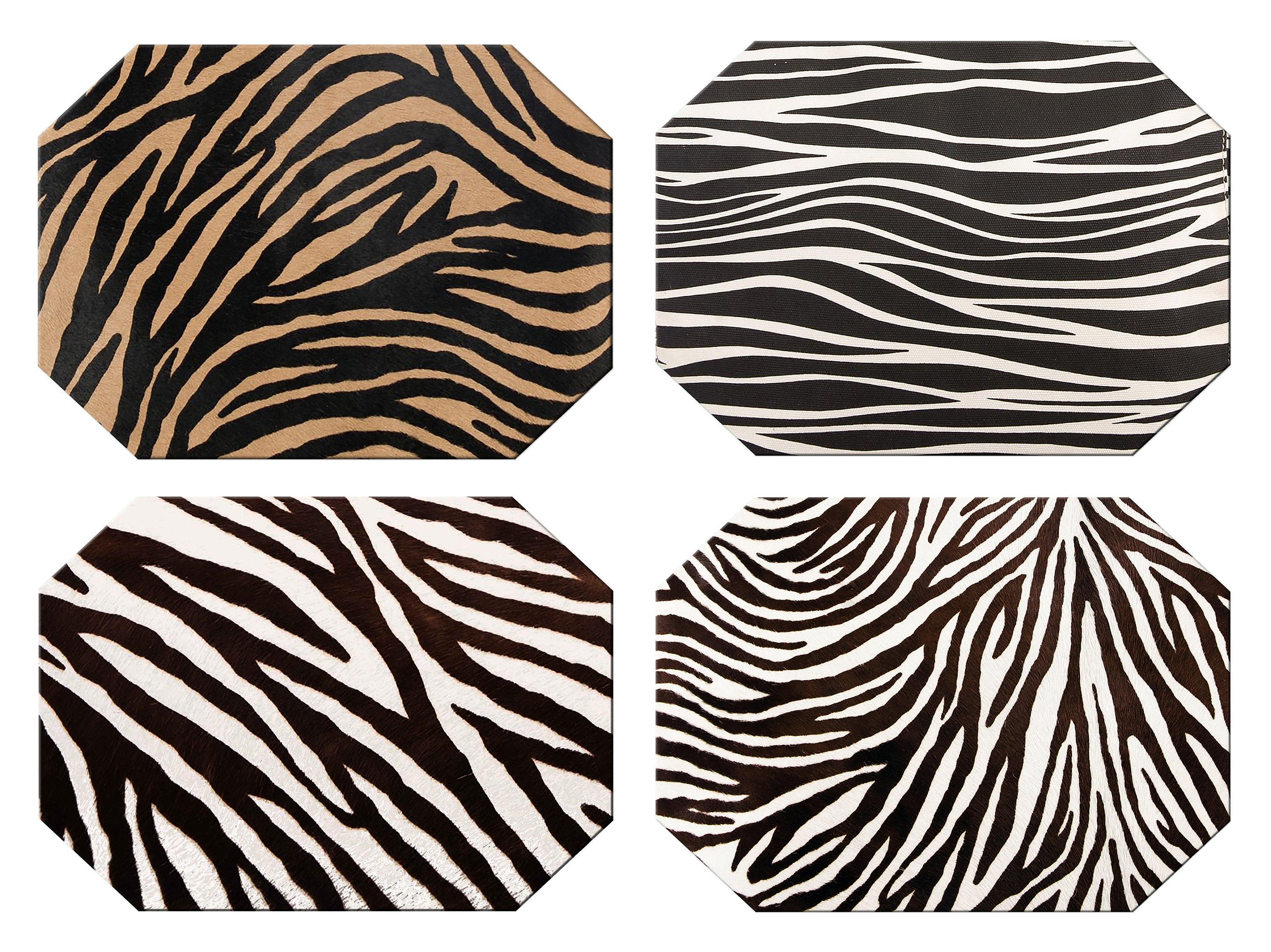 Zebra Round Oval Placemats For Round Tables Tactile Basket Etsy