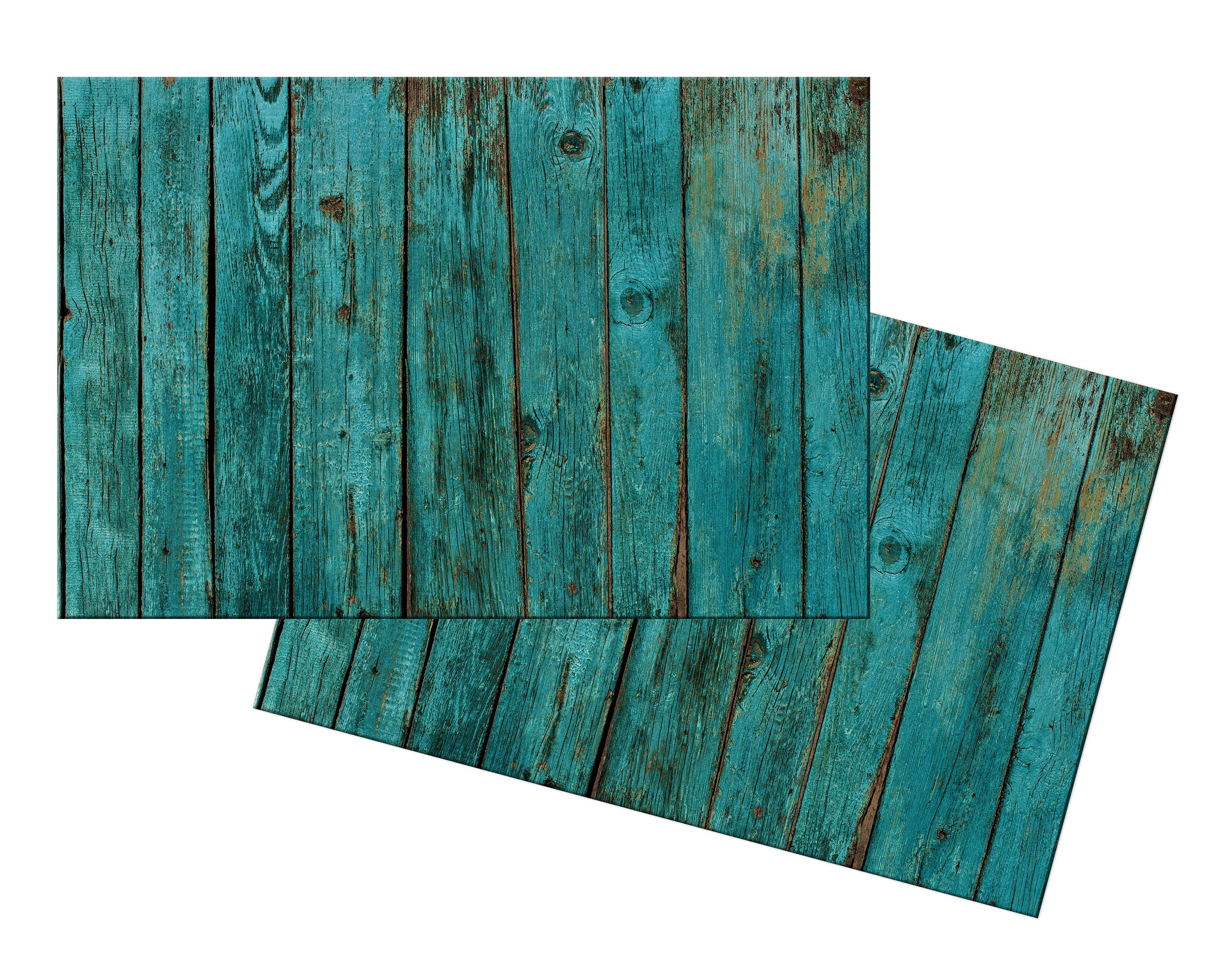 Teal Wood Plank Oval Round Placemats for Round Table Tactile Etsy UK