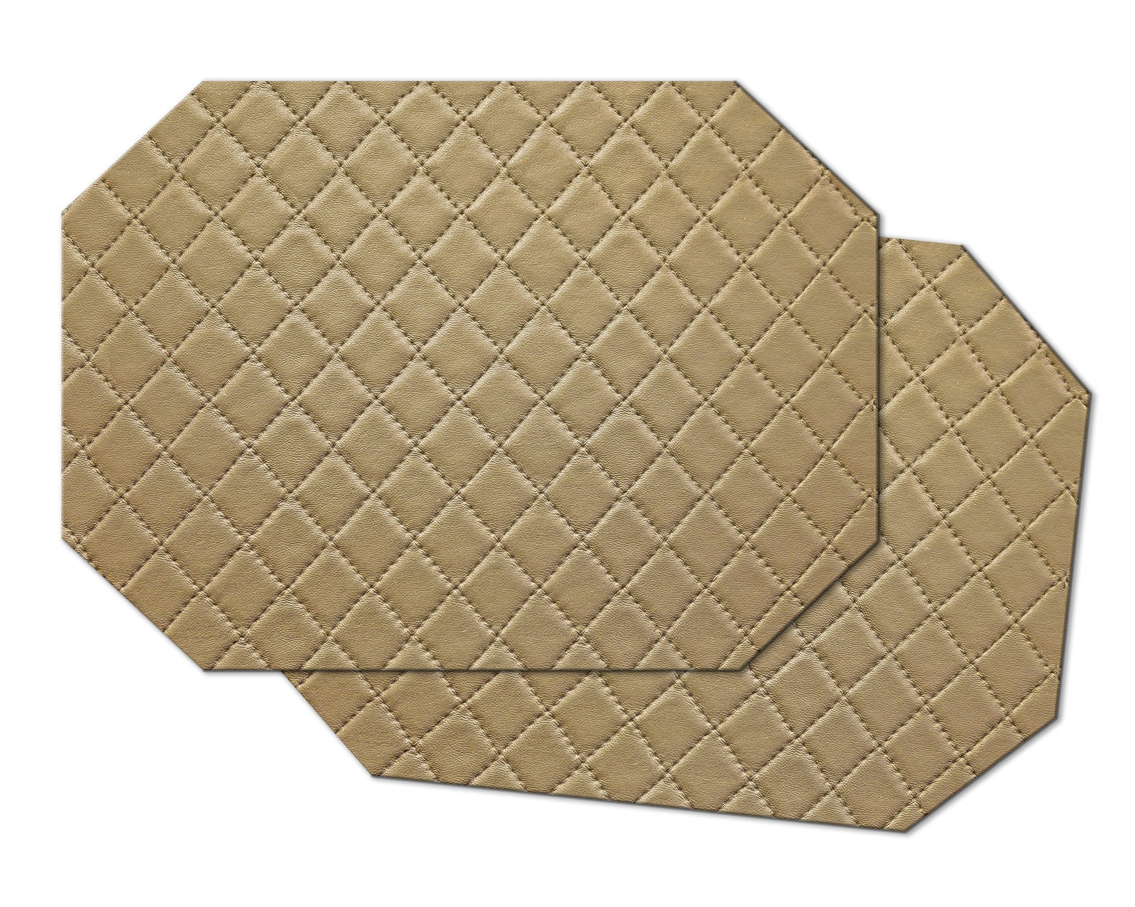 Faux Beige Quilted Oval Round Placemats for Your Round Tables Etsy