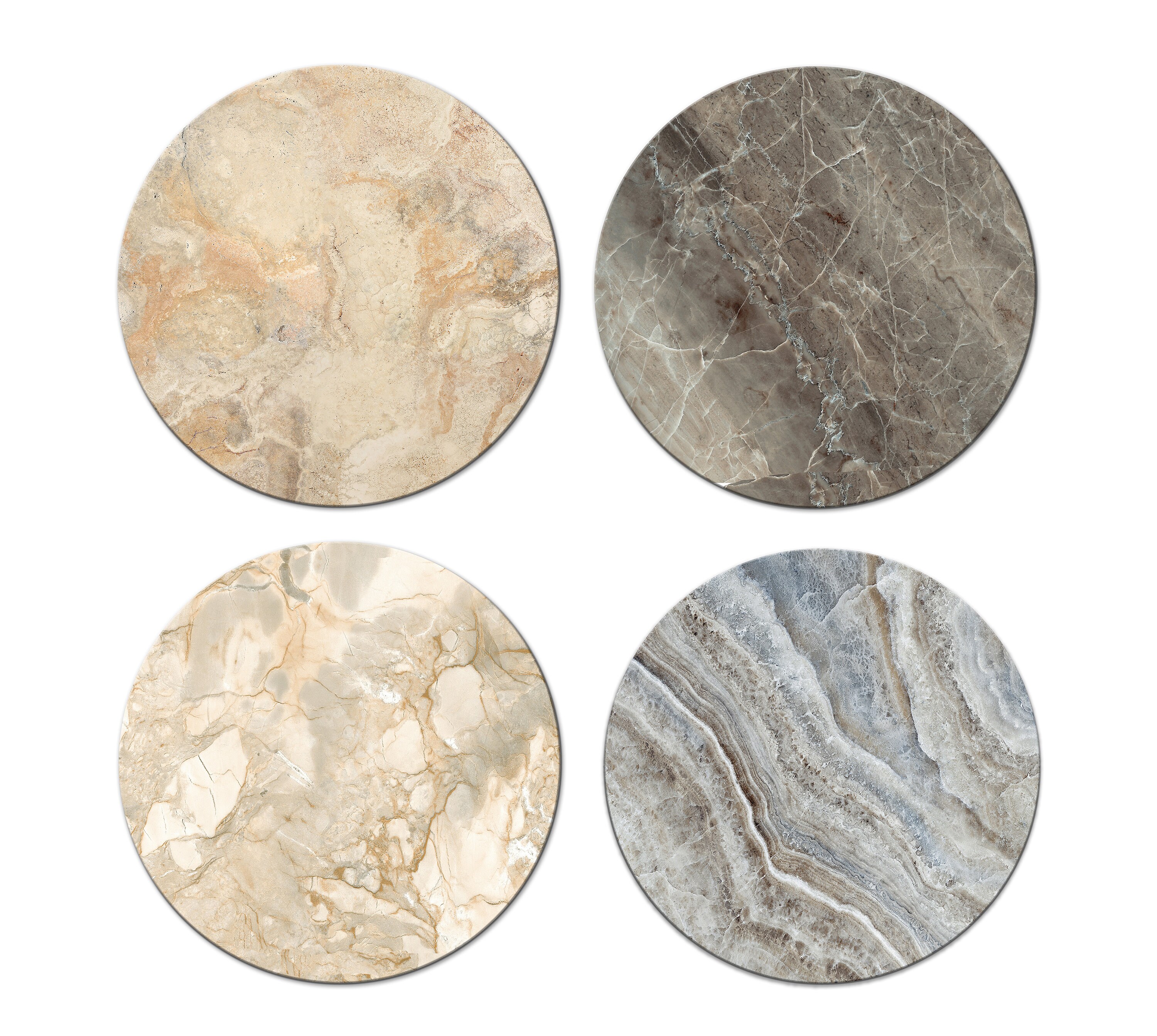 24pcs Place Mat Marble Pattern Tableware Pad Placemat Table Oil Water