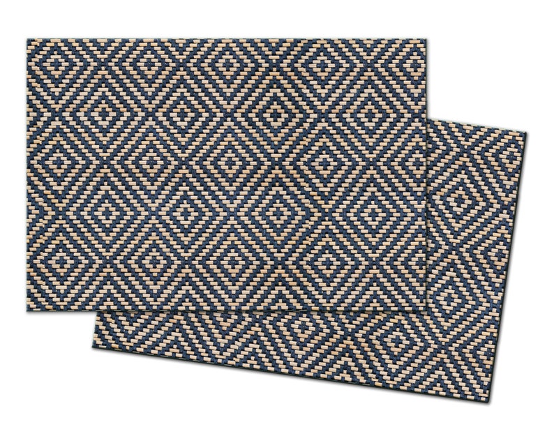 Faux Wicker Bamboo Wedge Placemats For Round Tables Burlap Etsy