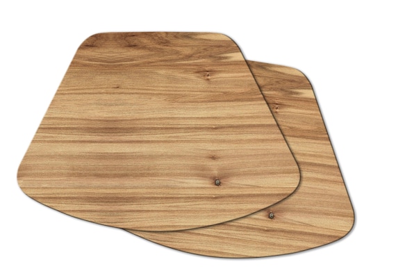 Faux Wood Placemats for Round Table Tactile Basket Texture Hem Edges ,  Waterproof Non Slip Wipe Clean 