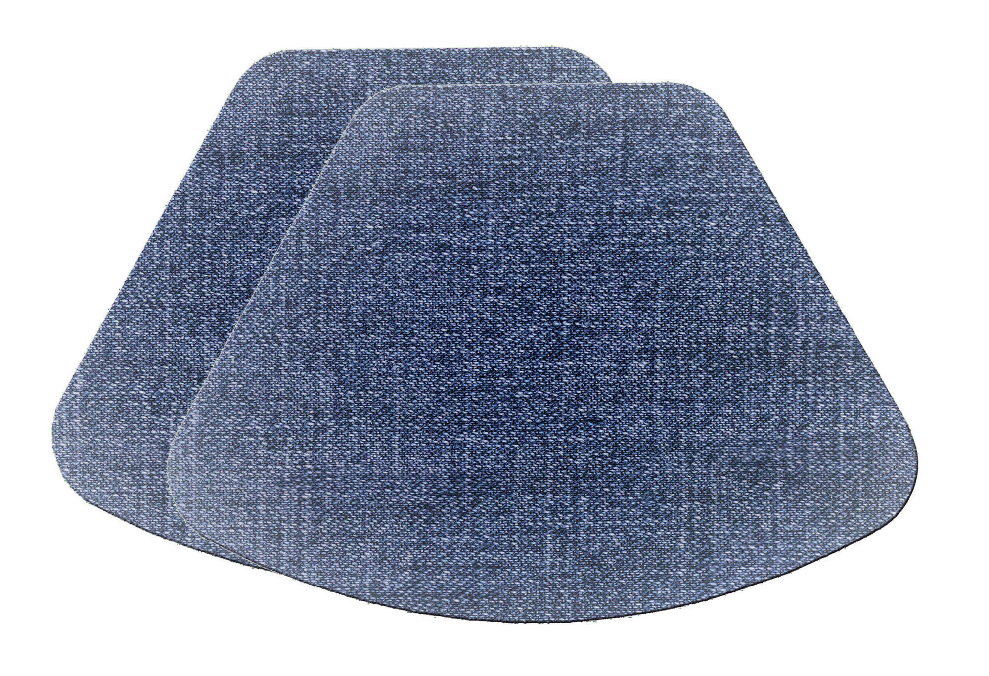 Faux Washed Denim Wedge Placemat For Round Tables Burlap Etsy