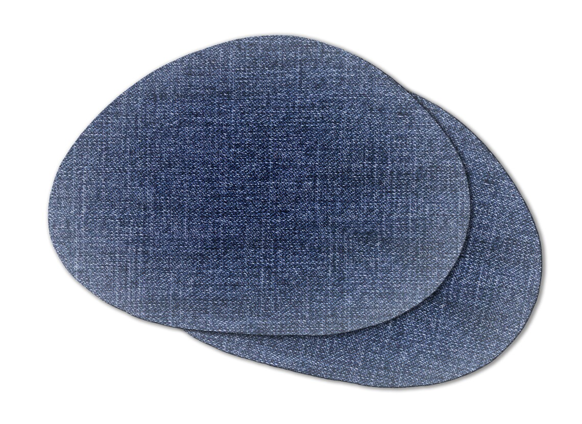 Faux Washed Denim Wedge Placemats For Round Table Tactile Etsy