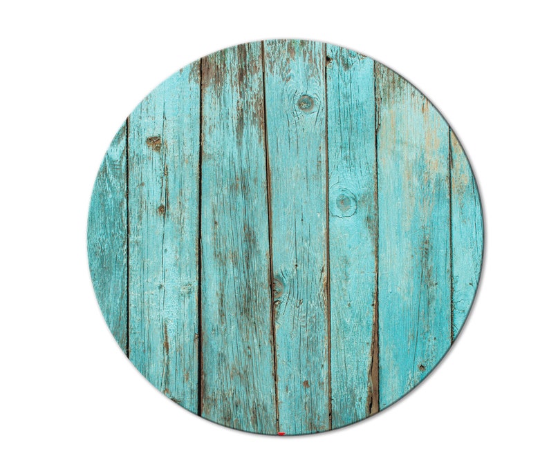 Turquoise Wood Oval Round Placemats For Round Table Tactile Etsy