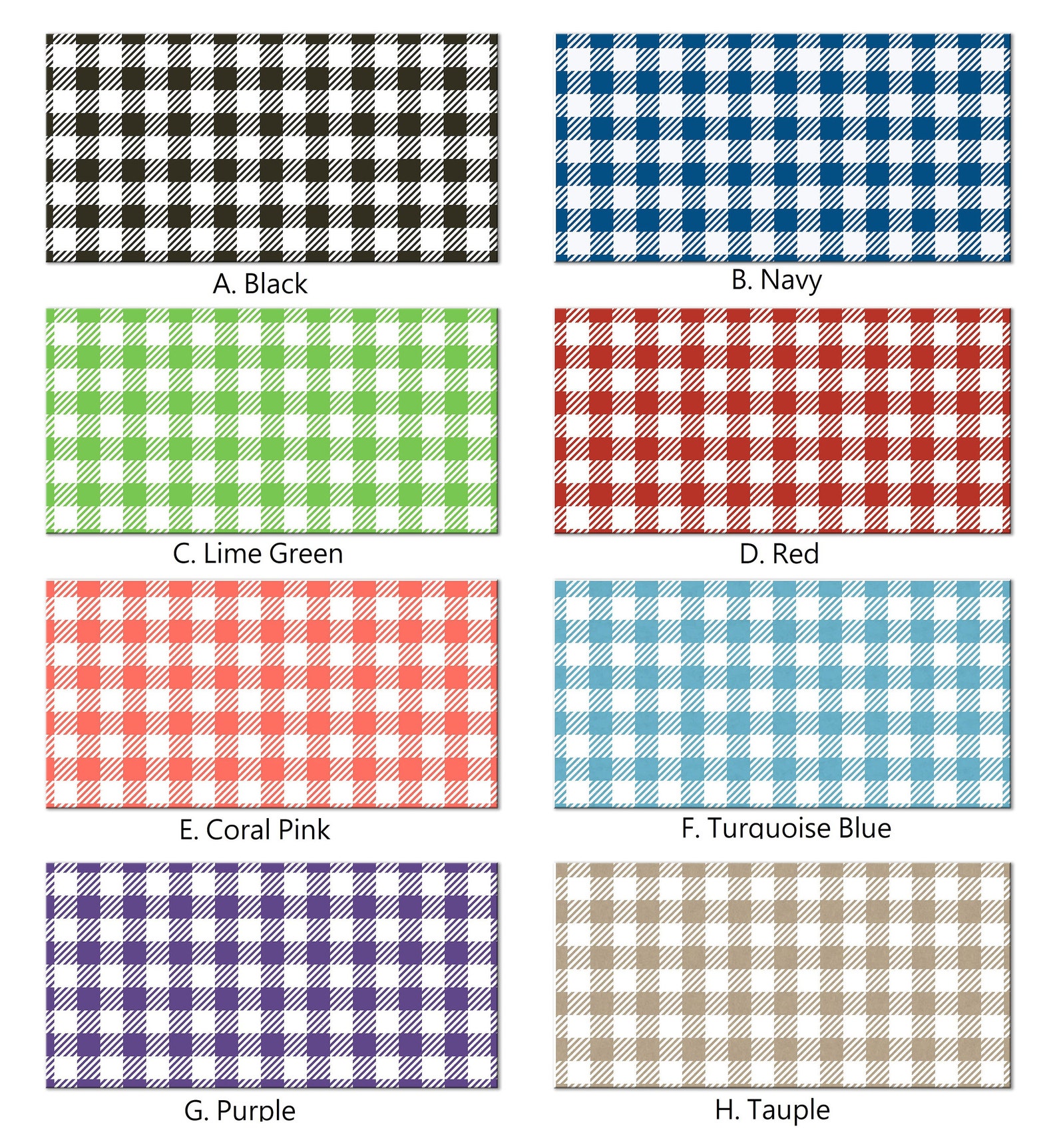 Custom Black Red Gingham Round wedge oval Placemats For Round Etsy