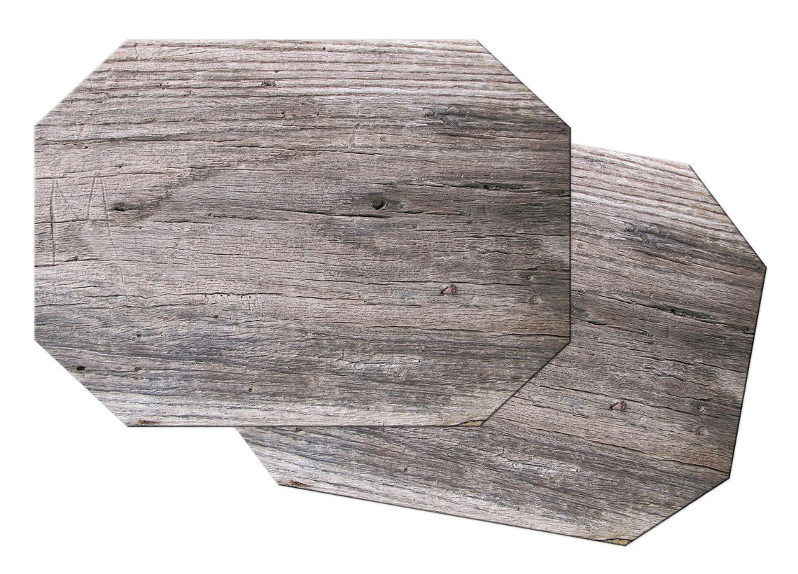 Weathered Grey Wood Placemats For Round Table Tactile Basket Etsy