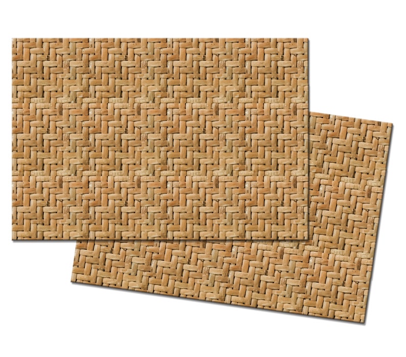 Faux Wicker Bamboo Wedge Placemats for Round Tables Basket Etsy