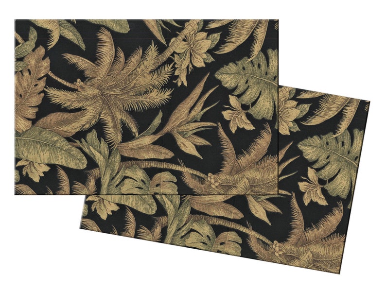 Custom Tropical Leaf Round Oval Wedge Placemats for Round Etsy