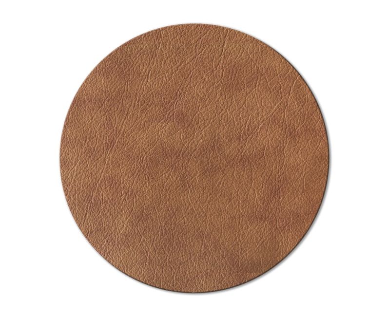 Faux Brown Leather Print Wedge Placemat For Round Tables Etsy