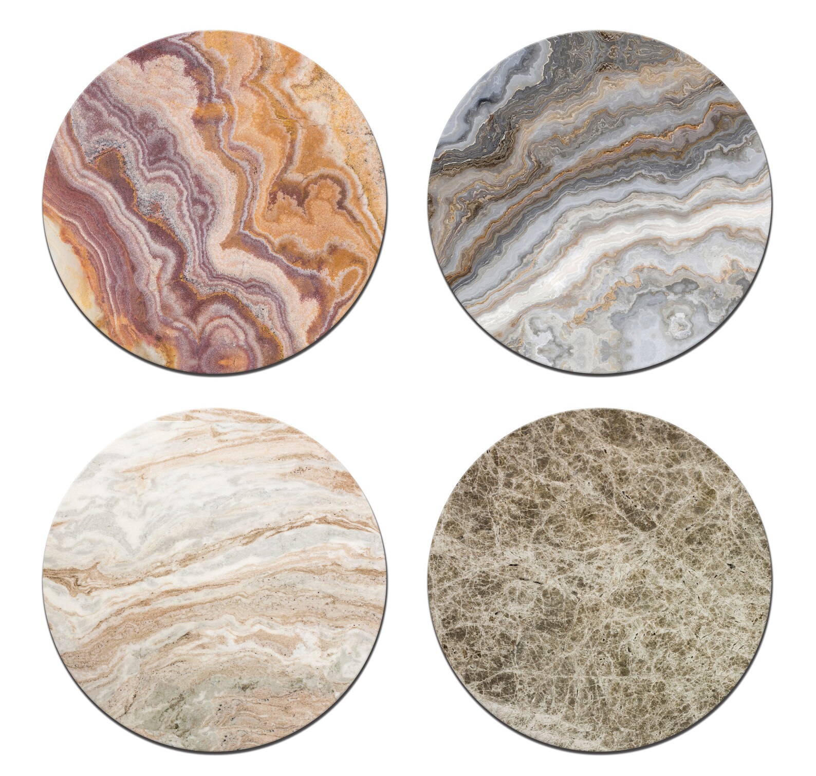 Faux Marble Granite Round Oval Placemats for Round Tables Etsy