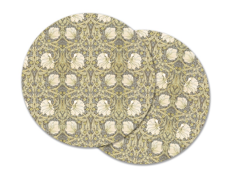William Morris Pimpernel Placemats for Round Tables Tactile Etsy
