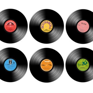 Vinyl Record Placemats 15“  Tactile Basket Texture Turned Hem Edges , Waterproof Non Slip