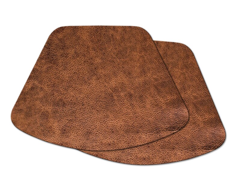 Faux Brown Leather Round Oval Placemats for Round Tables Etsy