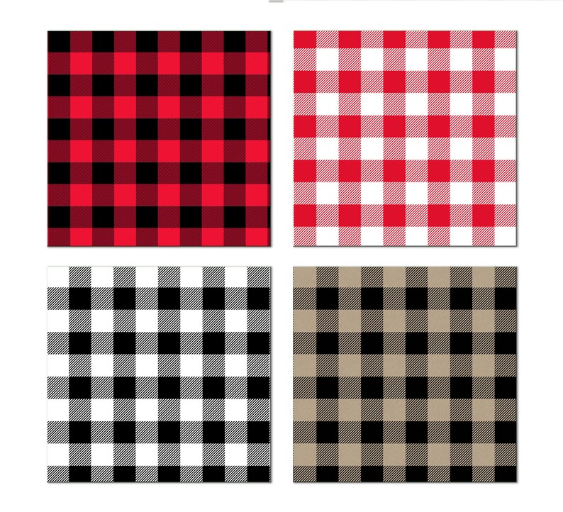 Red Buffalo Check Plaid Wedge Placemats For Round Tables Etsy