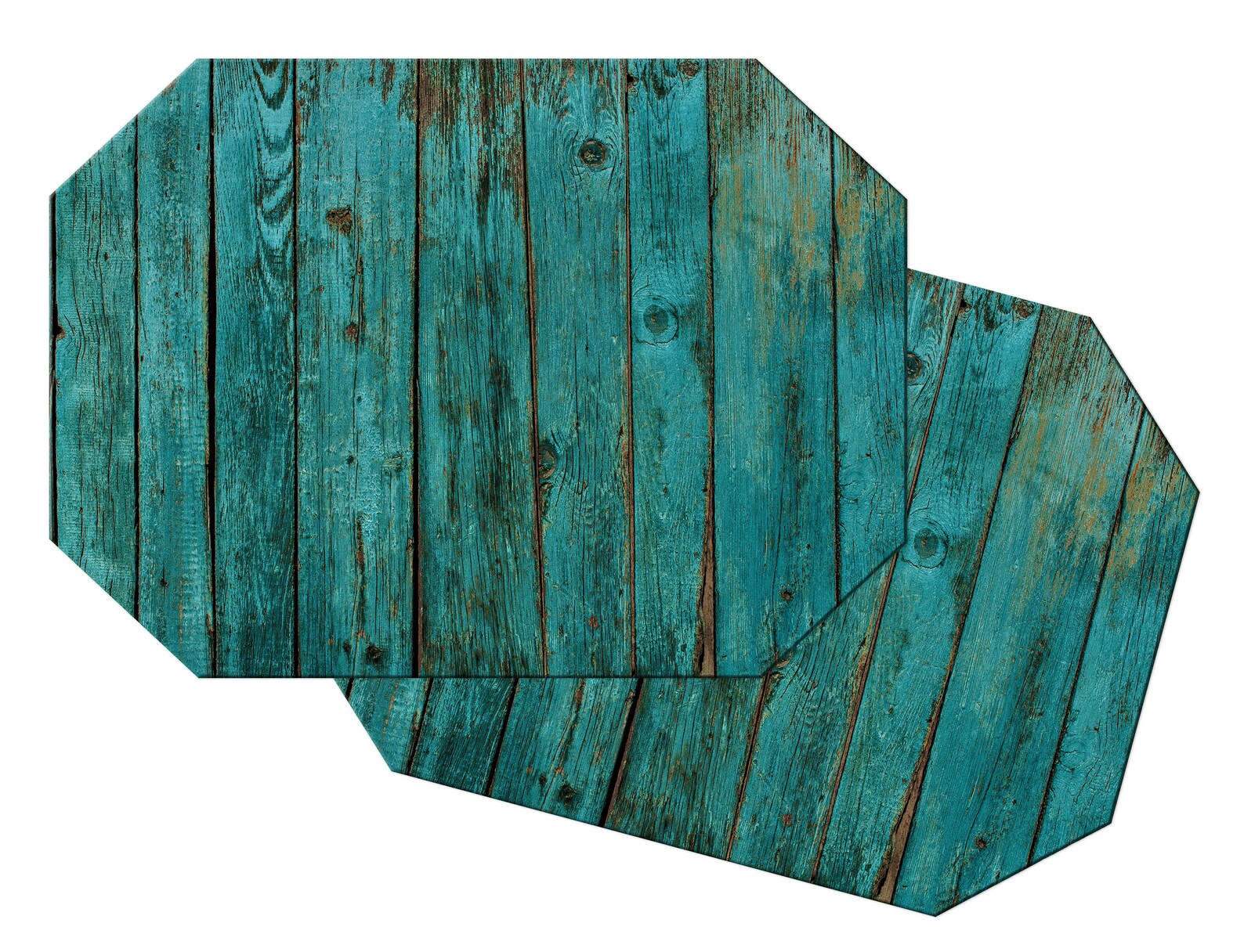 Teal Wood Plank Wedge Placemats for Round Table Tactile Basket Etsy