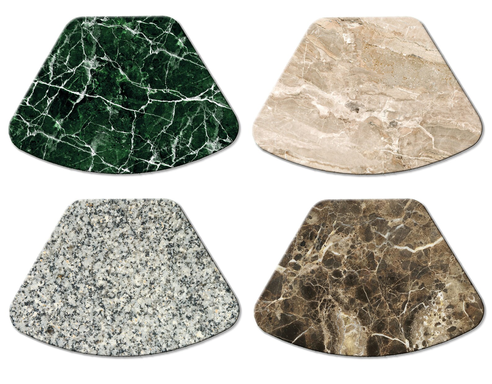 Faux Brown Marble Granite Wedge Placemats for Round Tables Etsy