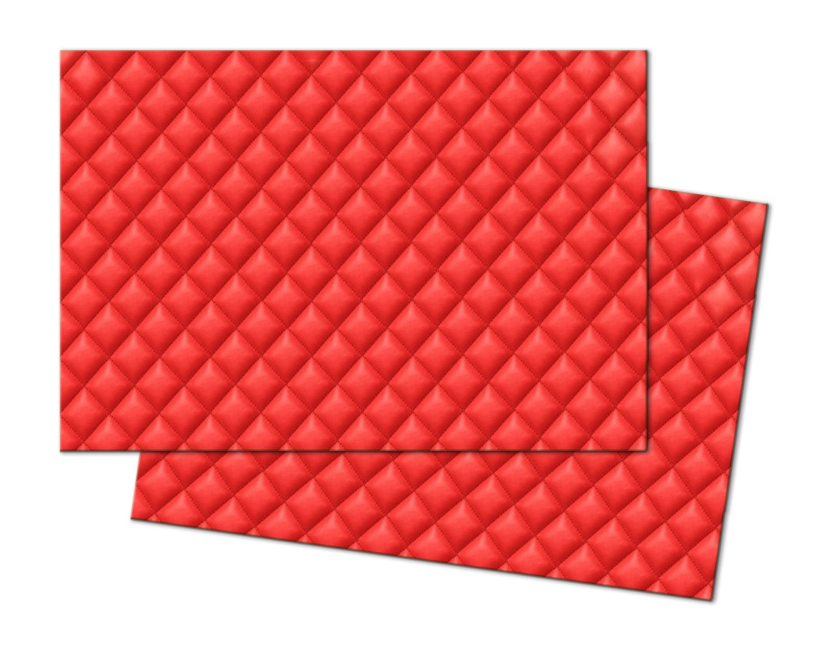 Faux Red Quilted Wedge Placemats For Your Round Tables Tactile Etsy