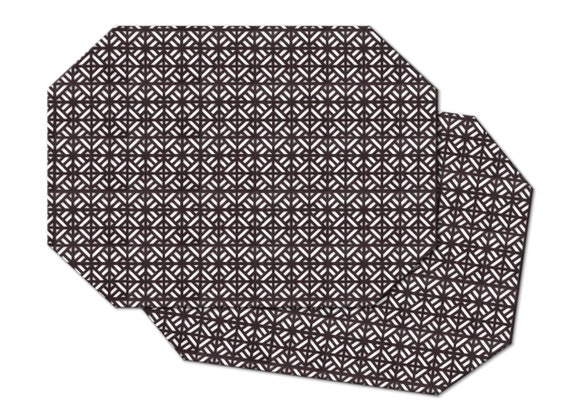 Black Op Art Geometric Wedge Placemats For Round Table Tactile Canada Black Op Art Geometric Wedge Placemats, Wedge Placemats For Round Table Canada