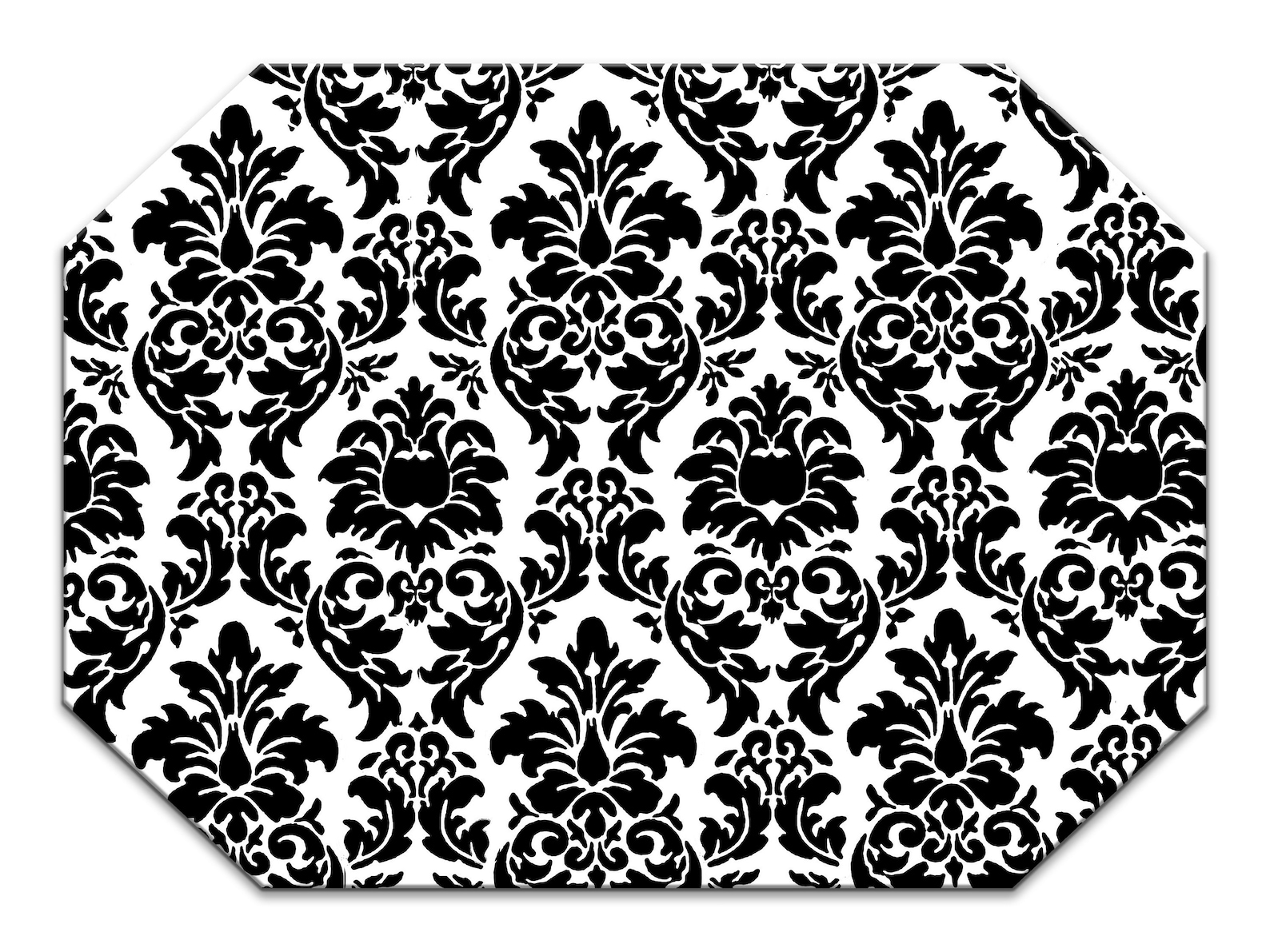 Custom Black and White Damask Placemat for Round Tables Etsy UK