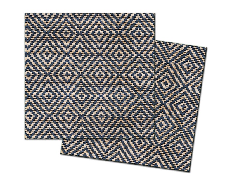 Faux Wicker Bamboo Wedge Placemats For Round Tables Burlap Etsy