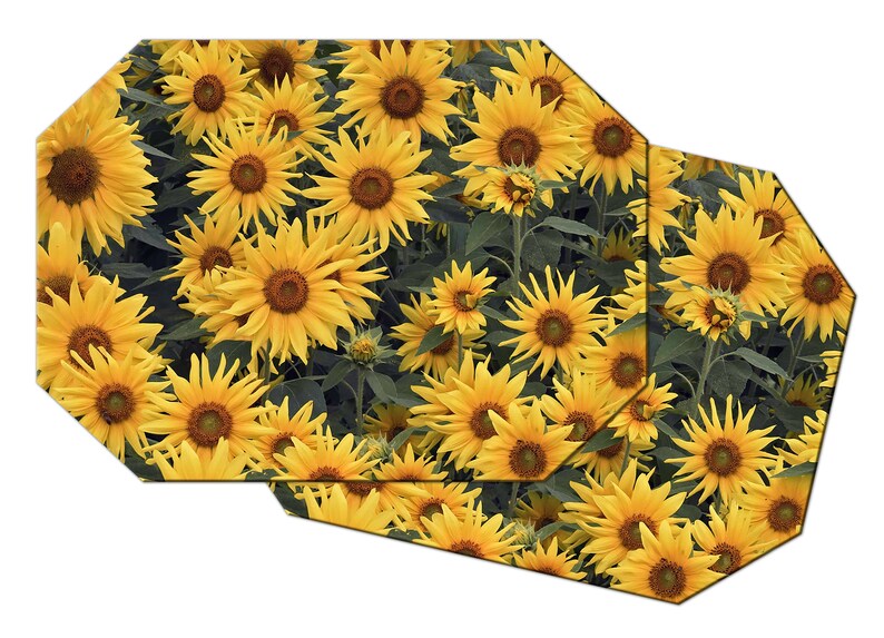 Sunflower Round Oval Wedge Placemat for Round Tables Tactile Etsy