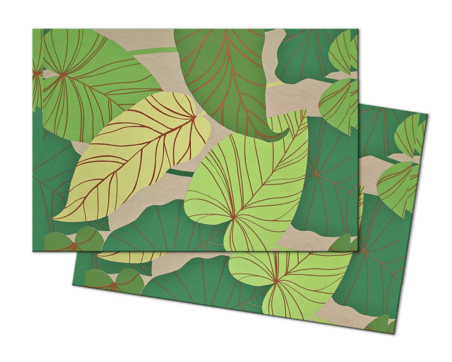 Tropical Leaf Oval Round Placemats for Round Tables Tactile Etsy