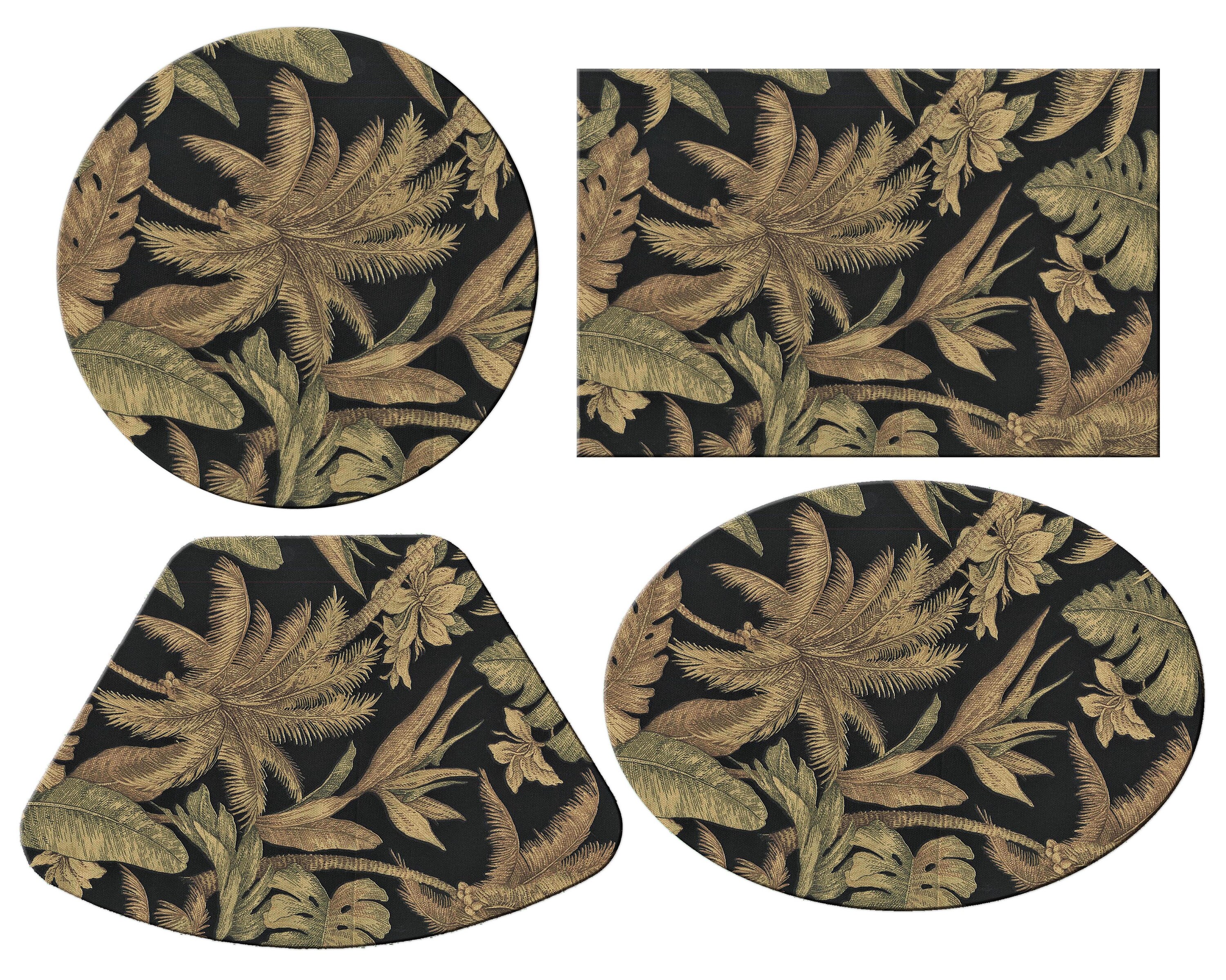 Custom Tropical leaf Round Oval Wedge Placemats For Round Etsy