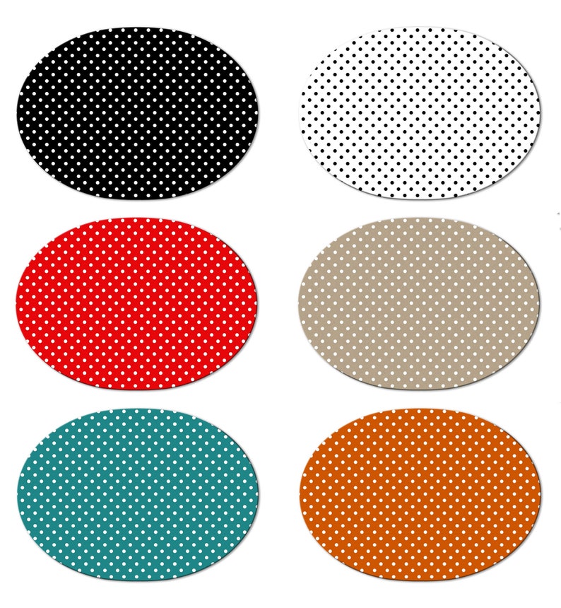 Custom Oval Round Placemats Polka Dots for Round Tables Etsy