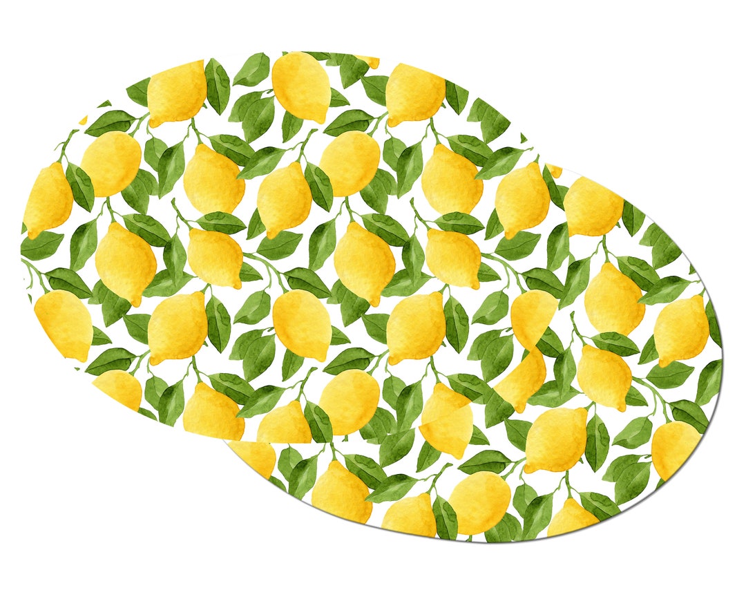 Citrus Lemon Placemats for Round Tables Tactile Basket Texture Etsy