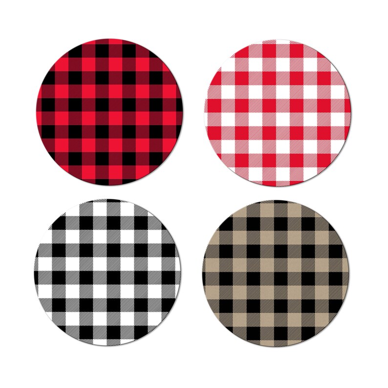 Red Buffalo Check Plaid Wedge Placemats for Round Tables Etsy