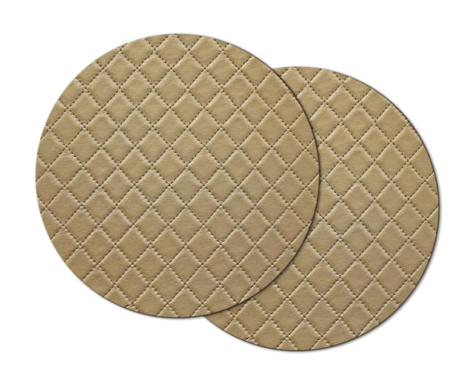 Faux Beige Quilted Oval round Placemats For Your Round Tables Etsy