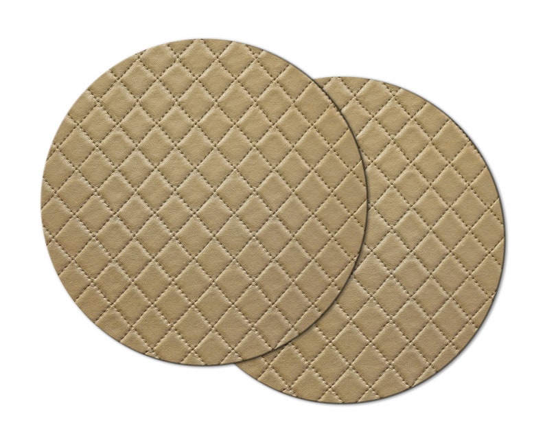 Faux Beige Quilted Oval Round Placemats for Your Round Tables Etsy