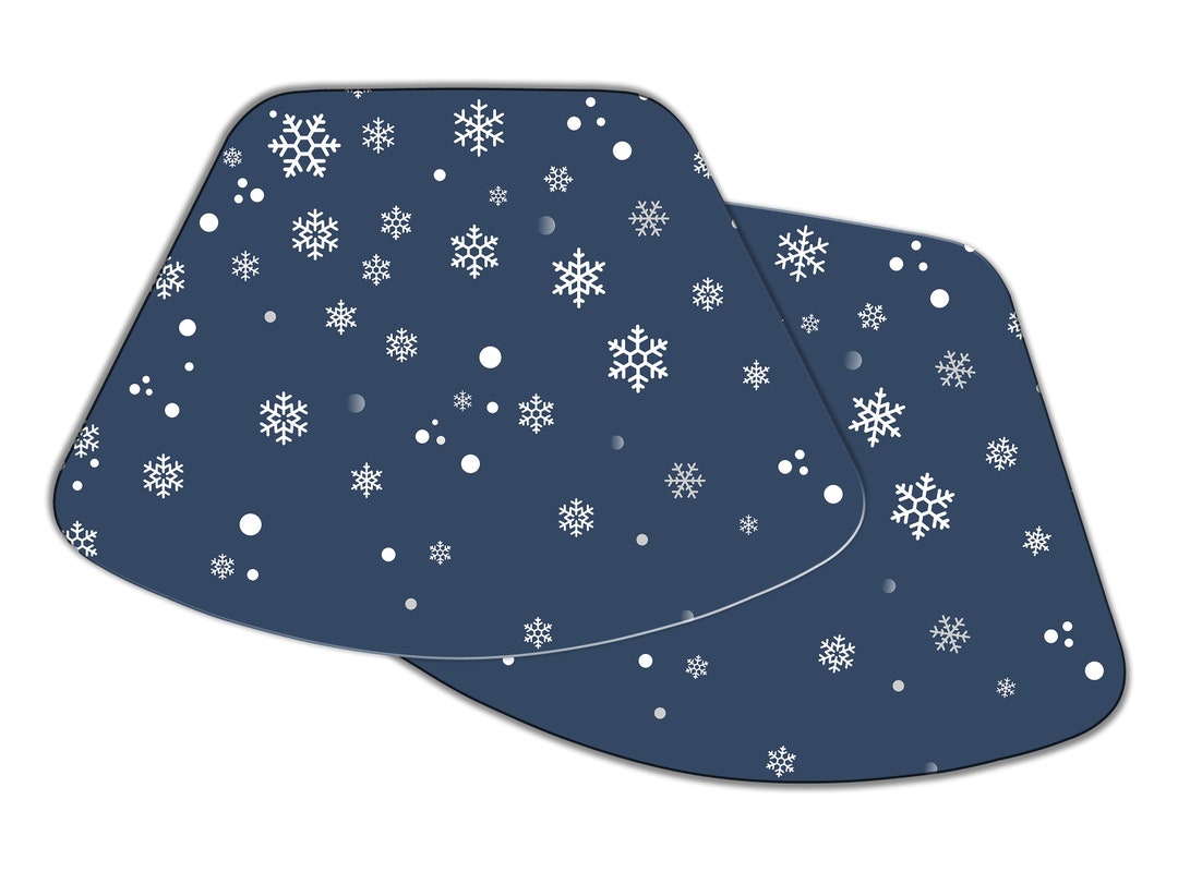 Blue Snowflake Placemats for Round Tables Tactile Basket Etsy